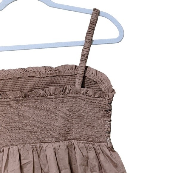 Old Navy Smocked Babydoll Top for Women: Elasticized spaghetti straps M - Picture 6 of 11